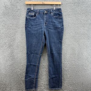 Christopher & Banks Sz 4 Ankle Shaped Fit Mid‎ Rise Jeans Signature Slimming